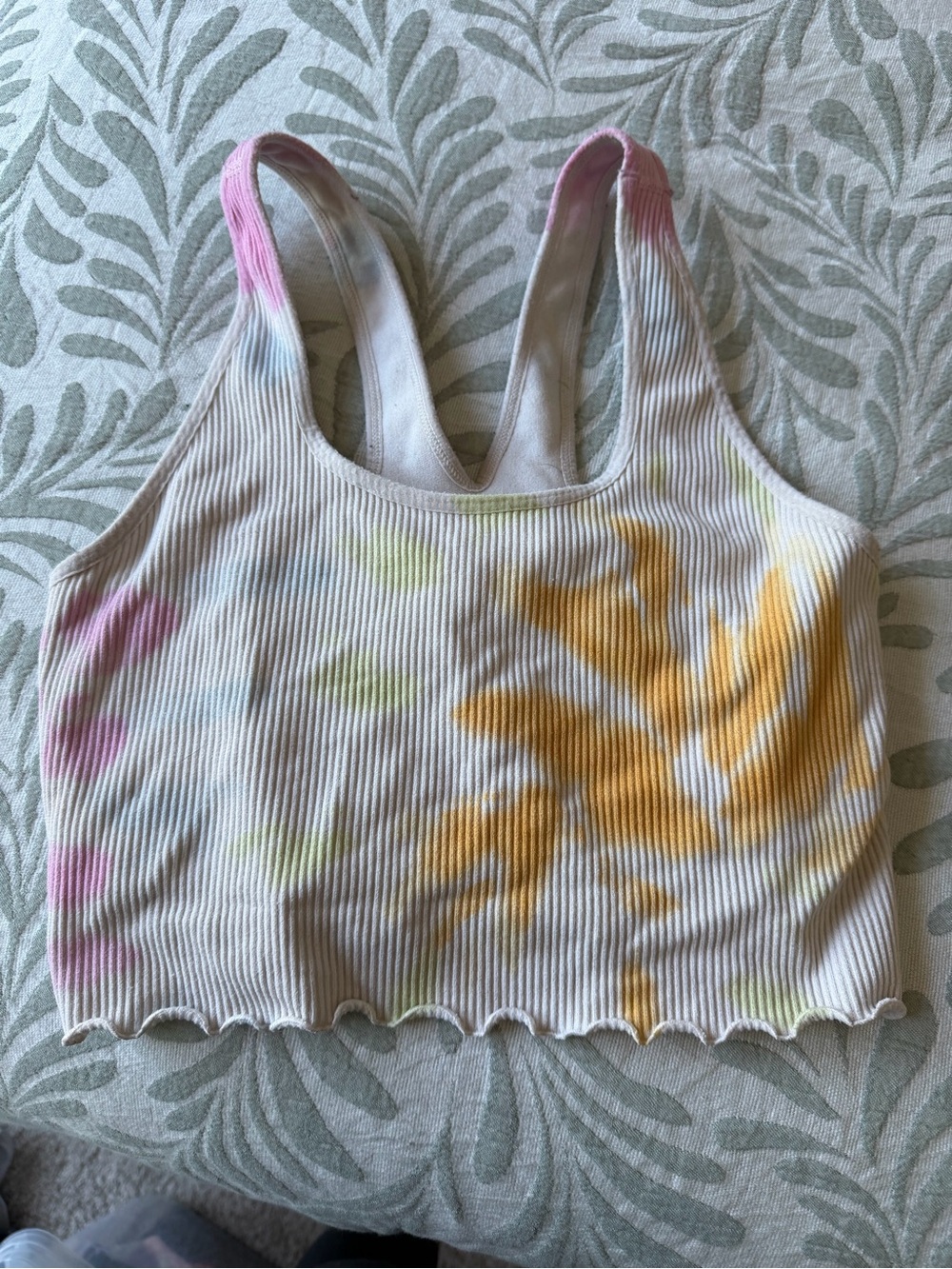 Tie-Dye Ribbed crop tank
